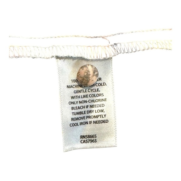 NWOT Open Edit Romantic Floral Tie Front Blouse Cropped Fit Size Medium - Picture 6 of 6